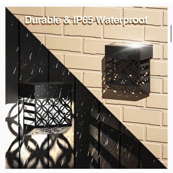 NEW Otdair Solar Color Changing Fence Lights Outdoor Waterproof LED Wall Lamps - Picture 5 of 12